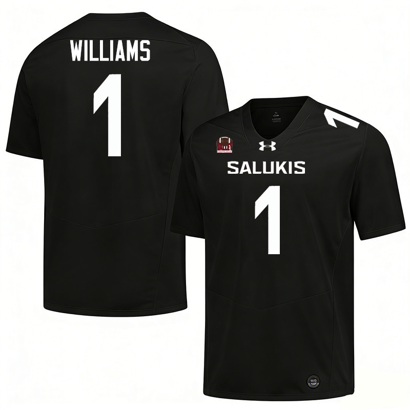 Southern Illinois Salukis #1 DJ Williams College Football Jerseys,Uniforms-Black